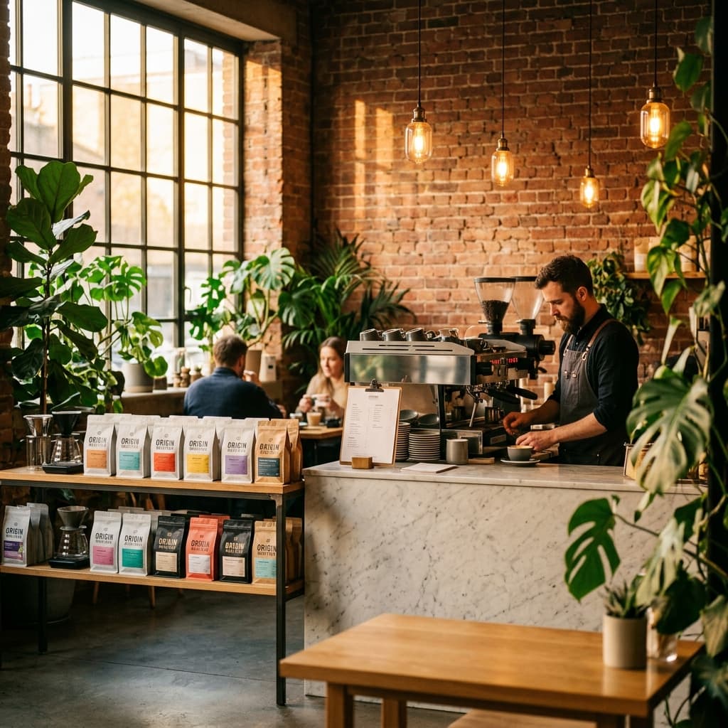 Beautiful modern cafe interior