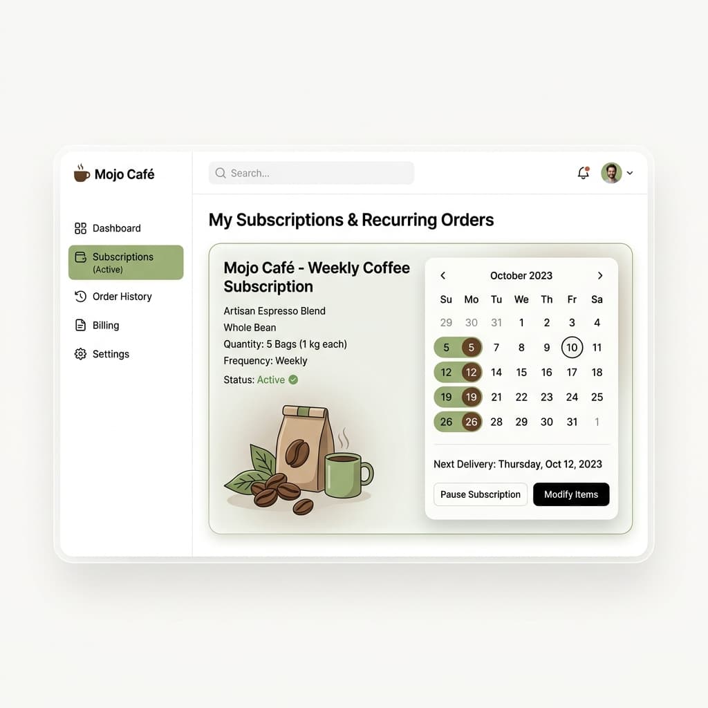 Recurring orders